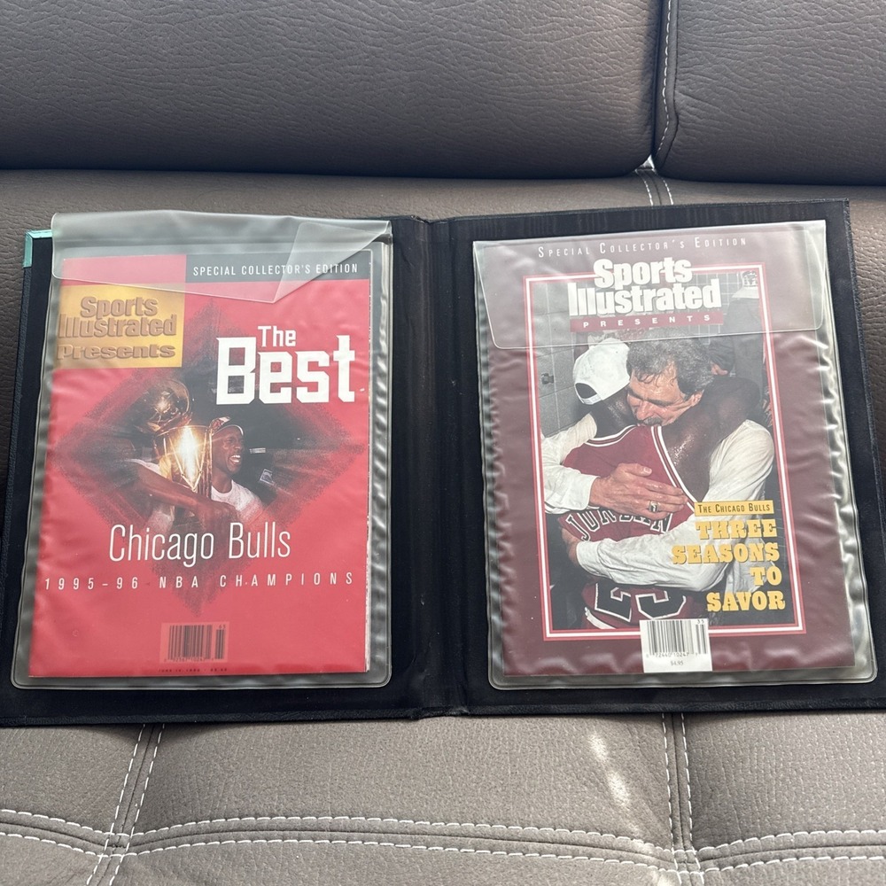Sports Illustrated Presents Chicago Bulls Michael Jordan Lot of 2 Binder Vintage